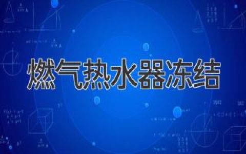 寒冷来袭！燃气热水器“冻僵”怎么办？快速解决方法都在这里！