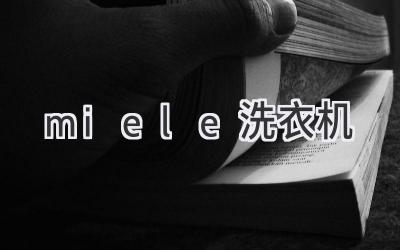 miele 洗衣机