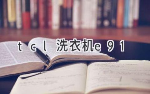 TCL洗衣机常见故障代码E91：原因解析与解决方法
