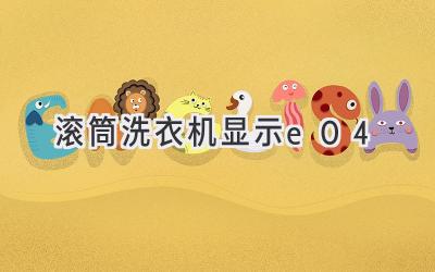 滚筒洗衣机显示e04