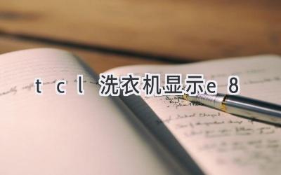tcl洗衣机显示e8