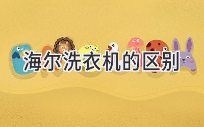 海尔洗衣机的区别