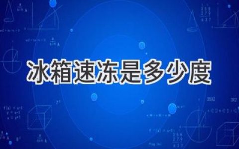 冰箱速冻功能，让食物快速锁鲜！