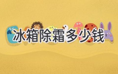 冰箱除霜价格揭秘：专业服务和DIY成本对比