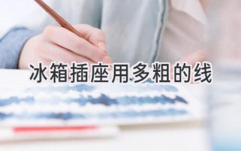 冰箱用什么插座才安全？选购指南帮你搞定！