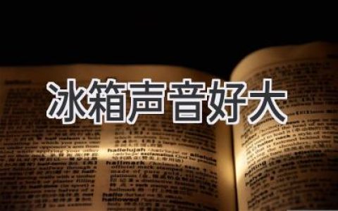 冰箱噪音过大？别慌，这些方法帮你解决！