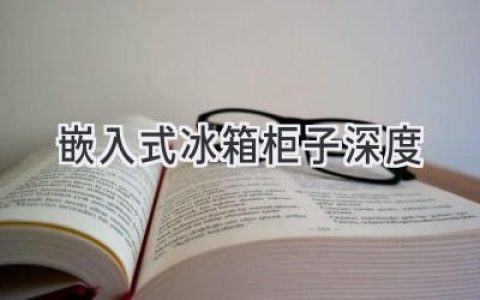 嵌入式冰箱深度，如何选择最合适你的尺寸？