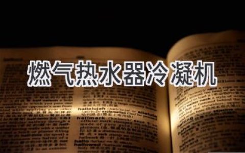 燃气热水器：冷凝技术，节能高效的新选择