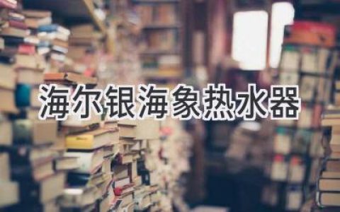 海尔银海象热水器：高效节能，畅享舒适热水