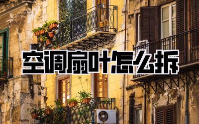 空调扇叶怎么拆