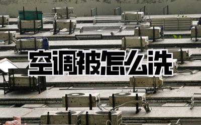 空调被怎么洗