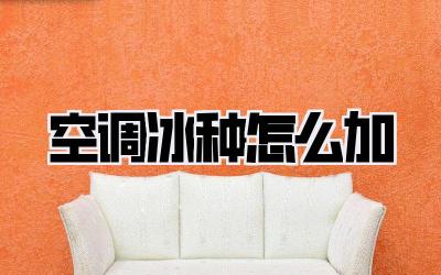 空调冰种怎么加