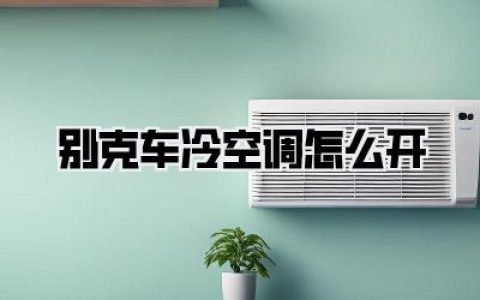 别克车冷空调怎么开
