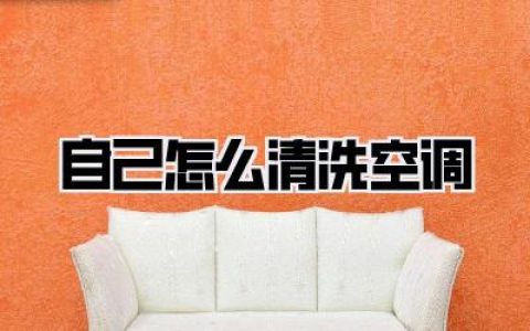 自己怎么清洗空调