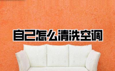 自己怎么清洗空调