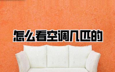 怎么看空调几匹的