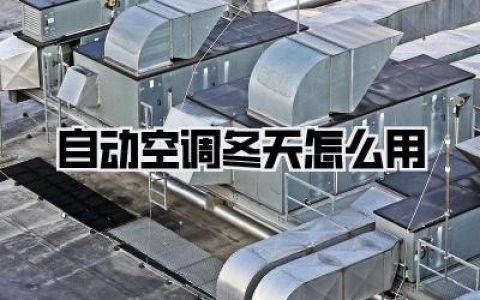 自动空调冬天怎么用