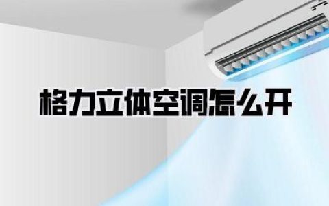 格力立体空调怎么开