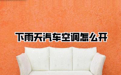 下雨天汽车空调怎么开
