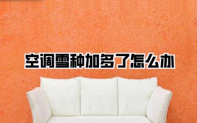 空调雪种加多了怎么办