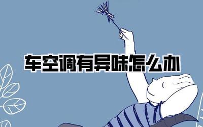 车空调有异味怎么办