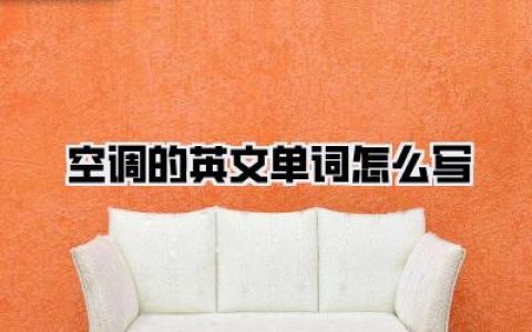 【空调的英文单词怎么写】酷暑救星：一文搞懂Air Conditioner、AC、Climate Control那些事儿！