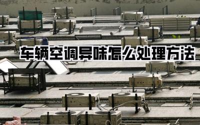 车辆空调异味怎么处理方法