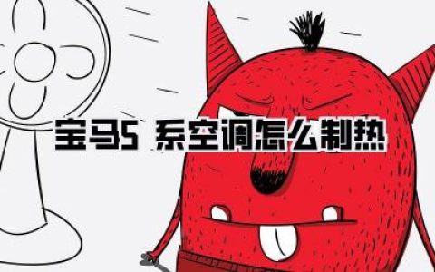 【保姆级教程】宝马5系空调怎么制热？告别冷风，3分钟让你暖到出汗！