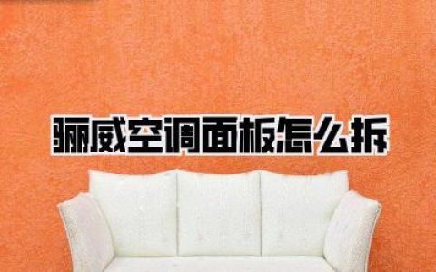 ### 骊威空调面板怎么拆：老司机手把手教你，告别4S店冤枉钱！