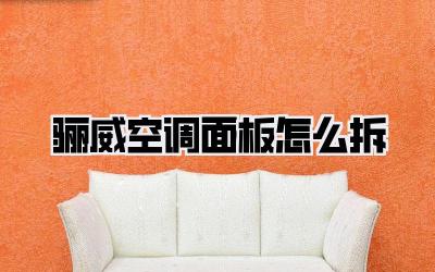 骊威空调面板怎么拆