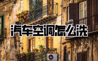 汽车空调怎么洗