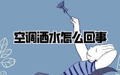 🚨 王者级总结：如何优雅地解决空调洒水问题