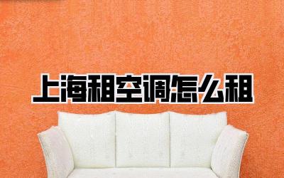 上海租空调怎么租