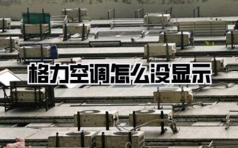 复盘与总结：当你的格力空调没显示时