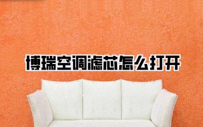 博瑞空调滤芯怎么打开