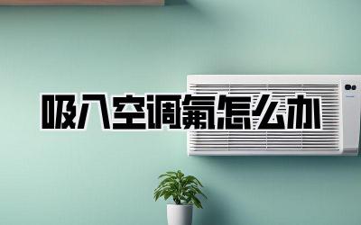 吸入空调氟怎么办