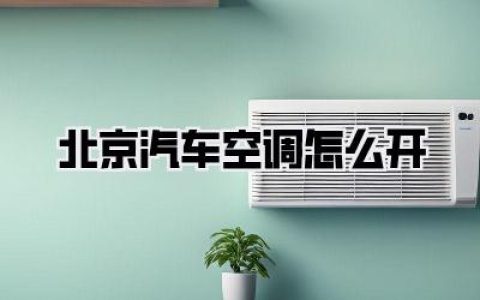 【北京汽车空调怎么开】绝了！京城老炮儿压箱底的空调秘籍，不开对油耗多一半！
