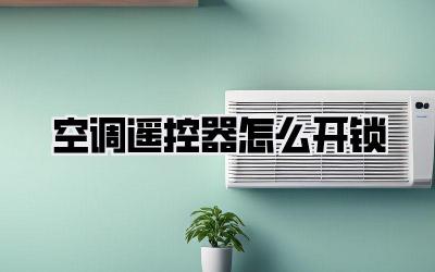 空调遥控器怎么开锁