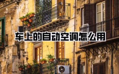 【车上的自动空调怎么用】