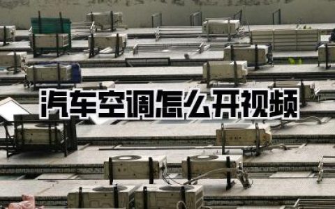 【汽车空调怎么开视频】