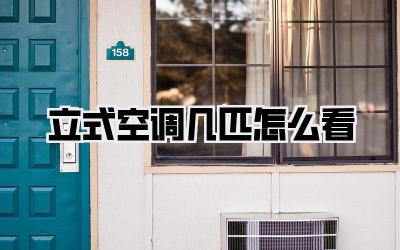 立式空调几匹怎么看