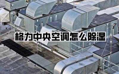 格力中央空调怎么除湿