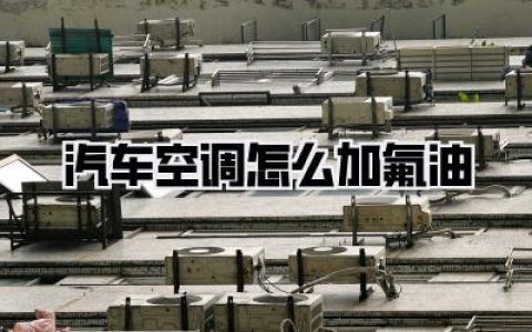【老司机实战教学】汽车空调怎么加氟油？告别4S店大几百，保姆级教程一篇搞定！