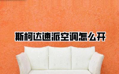 斯柯达速派空调怎么开