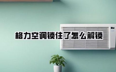 【格力空调锁住了怎么解锁】