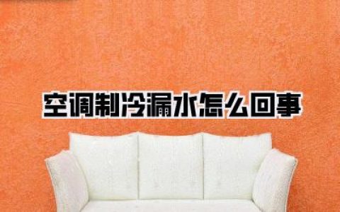 空调制冷漏水怎么回事：深度解析与实用解决方案，不再为滴水烦恼！