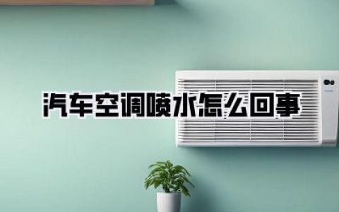 汽车空调喷水怎么回事