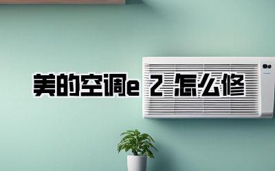美的空调e2怎么修