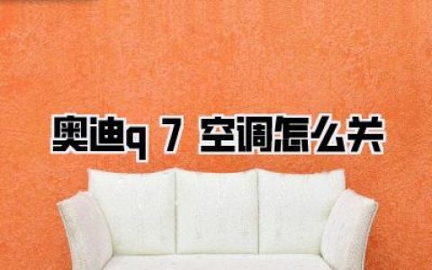 奥迪Q7空调怎么关？别再傻傻只调风量了，保姆级教程来了！