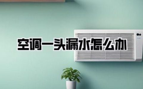 【空调一头漏水怎么办】—告别湿哒哒的尴尬，速查速修指南！